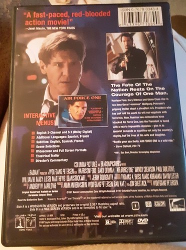 Air Force One (DVD, 1998) - Imagen 3 de 4