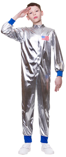 Astronaut Costume Kids Space Suit Occupations Boys Girls Fancy Dress Spaceman - Picture 9 of 11