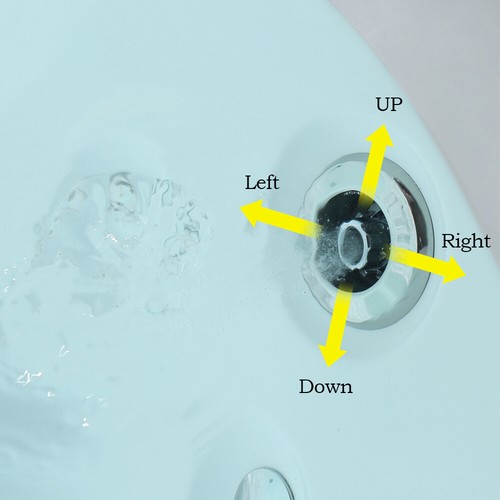 67-in L x 28.7-in W White Acrylic Center Drain Freestanding Whirlpool Tub - Picture 11 of 16