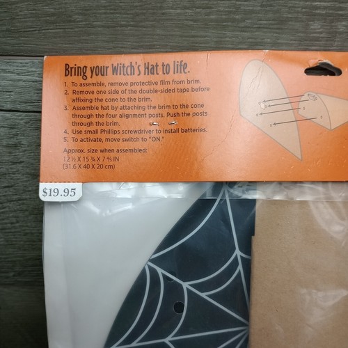 Hallmark Hexenhut Türdeko Halloween Lichter Geräusche Bewegung aktiviert NEU - Bild 4 von 9