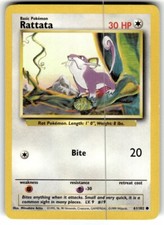 Pokémon TCG Rattata Base Set 61/102 Regular Unlimited Common NM/LP