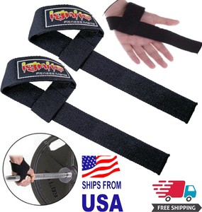 Padded-Weight-Lifting-Straps-Training-Gym-Gloves-Hand-Wrist-Wraps-Bar-Support-2X