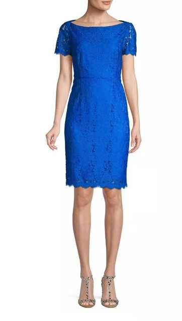 bright blue lace dress