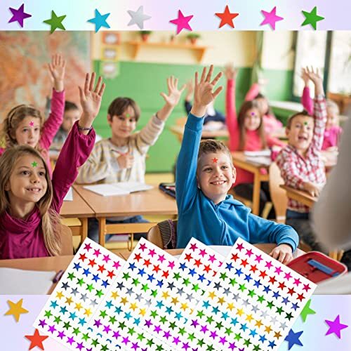 Star Stickers, 2520 PCS 0.6" Foil Star Metallic Stickers, Star Stickers for - Bild 6 von 7