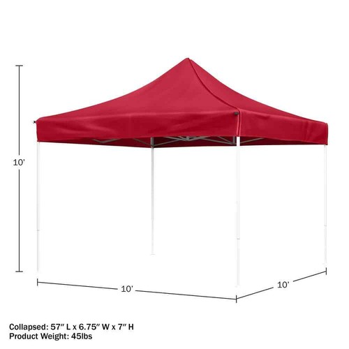 Pop-Up Outdoor Canopy Shade-10x10 Water-Resistant Party Tent Instant Setup - Picture 6 of 6
