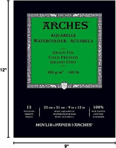 Arches Kaltpresse Aquarell Pad, 9"X12" 2er-Pack - Bild 3 von 3