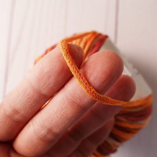 Lang Seraina ~ Lot of 8 ~ #59 Orange ~ Chainette Tube ~ Super Soft ~ Variegated - Picture 5 of 5