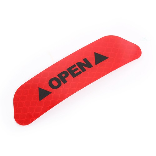 4X Super Car Door Open Sticker Reflective Tape Safety Warning Decal Red Hot - Picture 7 of 10