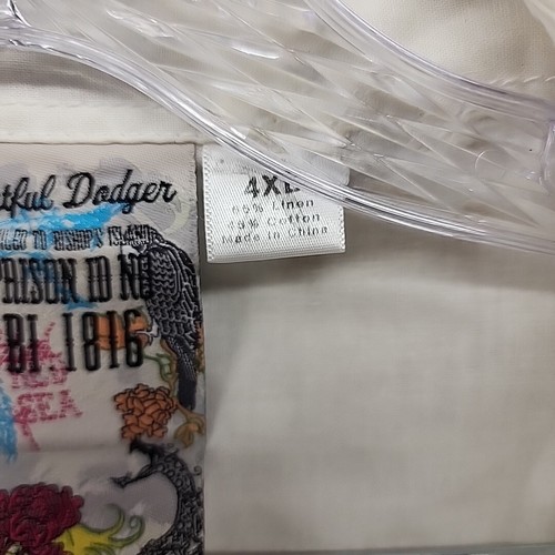 Artful Dodger Button Down Shirt 4XL WHITE CASUAL DESIGN BI 1816 - Picture 3 of 15