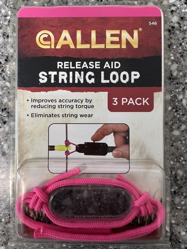 WOW! ALLEN Release Aid String Loop HOT PINK (3 Packs of 3 = 9) & FAST FREE SHIP! - Picture 3 of 4