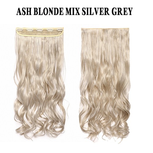 Clip in Hair Extension One Piece Hairpiece Straight Curly Real as Human 5Clips - Picture 79 of 105
