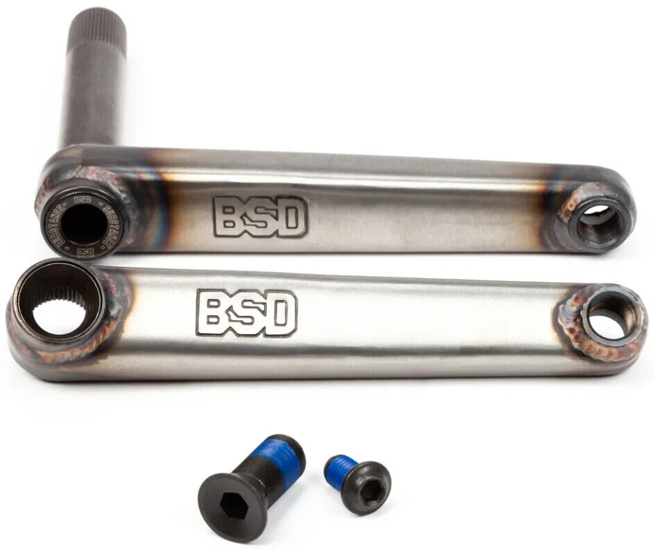 BSD BMX Substance  Cranks 165mm  Flat Raw  RHD or LHD
