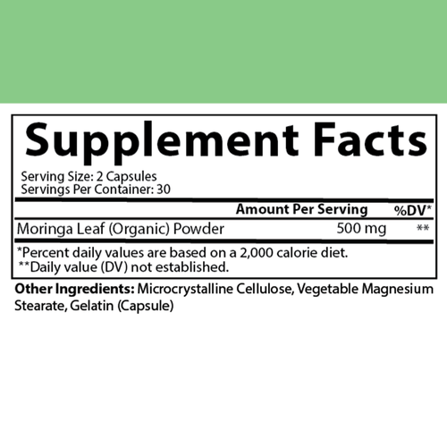 Moringa Oleifera Organic, Natural, 100% Pure Pills - 120 Count - 2 Pack - Picture 5 of 11