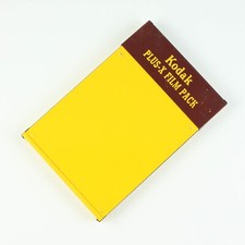 Kodak Plus-X Film Pack - Vintage Metal Holder - Used - Empty - For Display