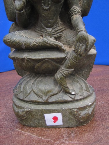Estatua de diosa religiosa hindú antigua rara tallada a mano de 8" antigua antigua y rara - Imagen 7 de 7