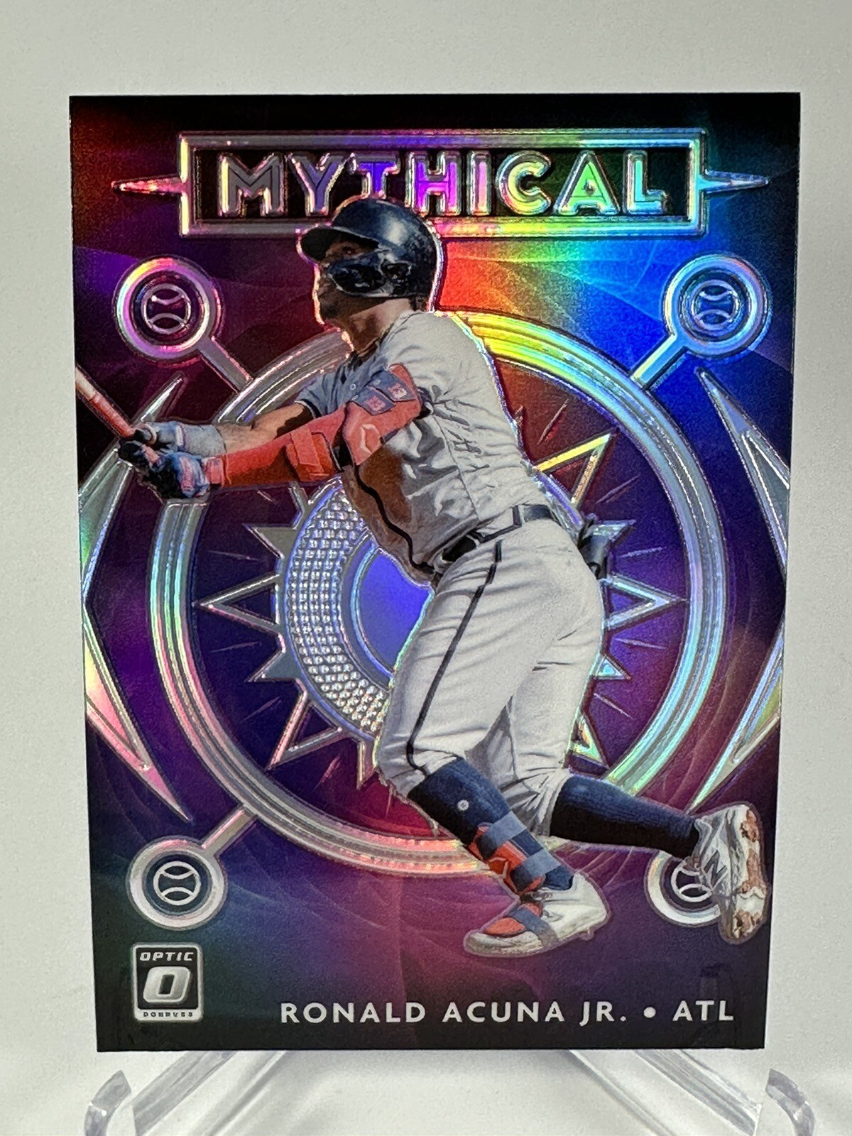 2020 Panini Donruss Optic Mythical Holo Silver Prizm Holo #M-10 Ronald Acuna Jr.
