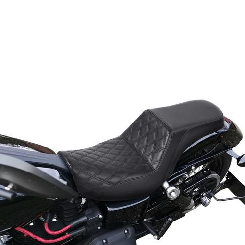 White Stitching Driver Passenger Seat Fit For Harley Dyna Street Bob 2006-2017 - Bild 11 von 11