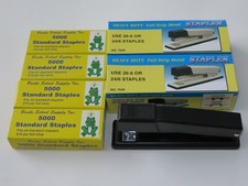 2X Stapler Heavy Duty 4 Box Staples USE 24/6 or 26/6 Staples 20,000 PCS Staples