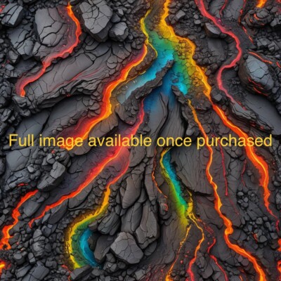 Molten Rainbow Lava | High Resolution Digital Wall Art Print | Download