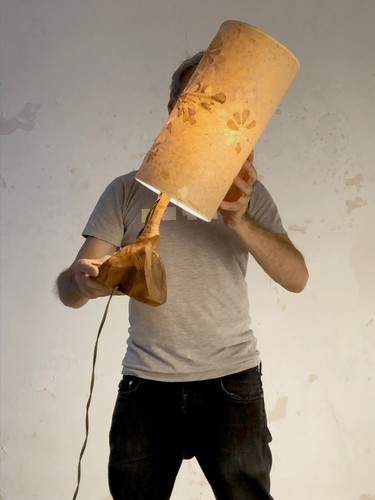 1970 LAMPE MODERNISTE BRUTALIST SHABBY CHIC Noll Nakashima Chapo Audoux-Minnet - Imagen 4 de 10