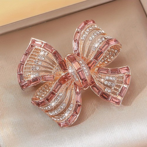 Sparkling Brooch With Shiny Bow For Banquets And Parties Perfect For Gift - Picture 6 of 8
