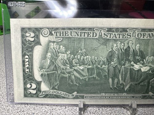 1976 $2 TWO DOLLAR BILL ( NEW YORK “B”) Stamp Flag. DELAWARE “APR 13” UNC - Picture 6 of 9