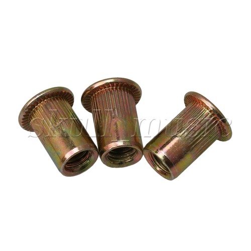 25 PCS 6mm Threaded Rivet Nut Inserts Rivnut Nutsert Carbon Steel M6 - Picture 8 of 10