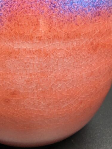 ✨ Vintage Porzellan Ochsenblut Flambeau Kupfer Rot Vase Studio Kunst Keramik Signiert - Bild 10 von 10