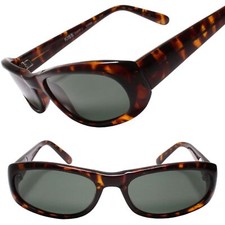 Chunky Frame Bold Design Genuine Vintage Y2K Rectangle Tortoiseshell Sunglasses