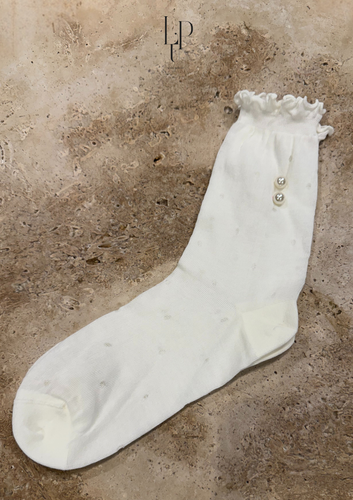 Women's 3-Pair Sheer Socks | Bow / Pearl Socks| Ultra-light | MIU MIU style - Picture 9 of 14