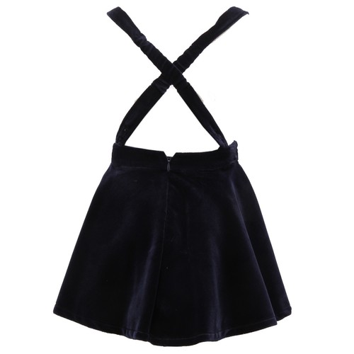 2858V falda niña azul LANVIN terciopelo falda terciopelo brackets niña niña - Imagen 2 de 4