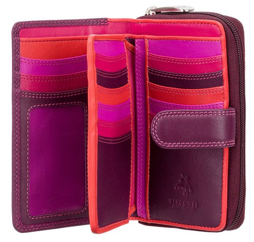 Visconti Damen-Geldbörse aus weichem Leder mit Doppelfaltung in Geschenkbox RFID 16 Karten R13 - Bild 32 von 55