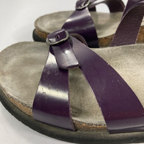 Mephisto Womens Sandals 40 Purple Hannel Patent Leather Adjustable Strap Comfort - Picture 5 of 23