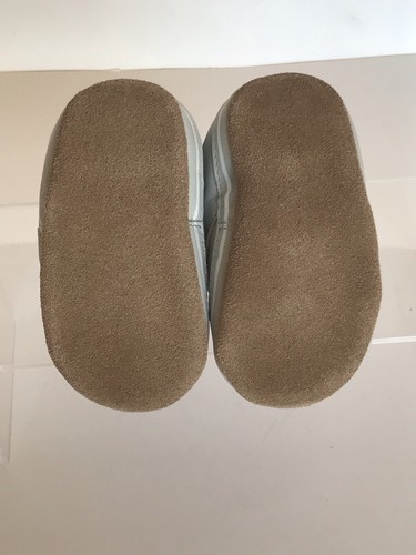 ROBEEZ Grey Pink 100% Heartbreaker Genuine Leather Baby Soft Crib Shoes 0-6 Mont - Picture 14 of 18