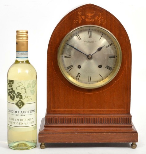 German Lorenz Furtwängler Söhne LFS Bailey, Banks & Biddle Mahogany Mantle Clock - Picture 12 of 12