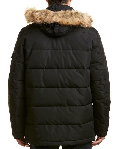 NAUTICA INSULATED BLACK PARKA PUFFA COAT (SIZE L/ 41"-43") RRP US$275 - Picture 2 of 4