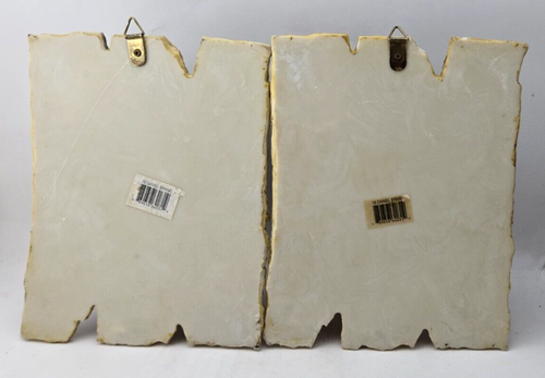 Lot de 2 plaques à suspendre 3D tête de loup décoration murale résine art 8" - Photo 9/9