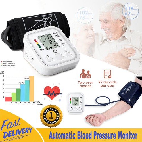 2025 Digital Automatic Blood Pressure Monitor Upper Arm BP Machine Heart Rate LF