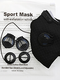 Reusable Face Mask Breathing Valves Sports Cycling Outdoor Active Carbon Filter - Picture 12 of 18