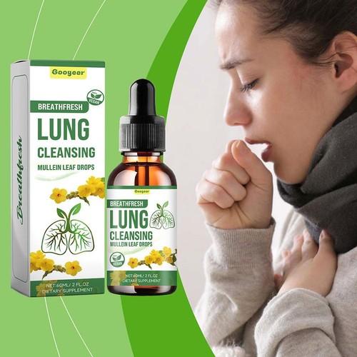 Lung Cleansing Mullein Leaf Extract Drops 60ml Vegan Ingredients Health Care ~ - Picture 6 of 16