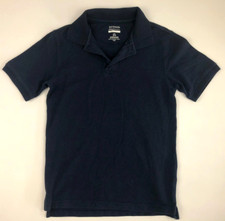 George Boys Polo Shirt Youth 10-12 Size L Blue School Uniform Short Shirt
