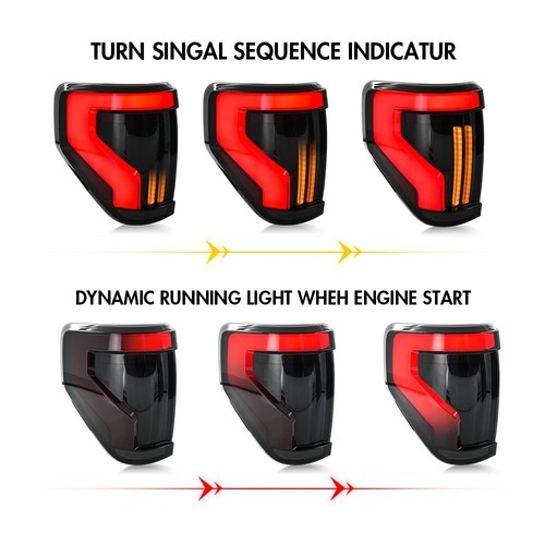 2 pares de faros proyectores LED y luces traseras de humo para Ford F-150 F150 2009-2014 - Imagen 13 de 24