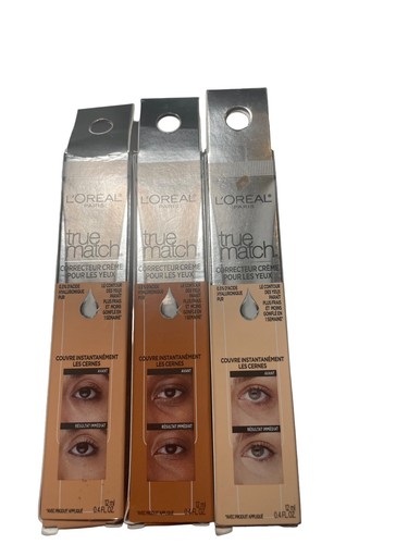L'oreal True Match Eye Cream In a Concealer 24 Hr. Medium 0.4 oz NIB LOT OF 3 - Picture 5 of 7