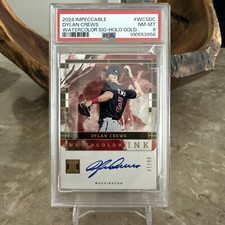 2024 Impeccable Dylan Crews 06/10 PSA 8 Watercolor Sig-holo-gold Pop 1
