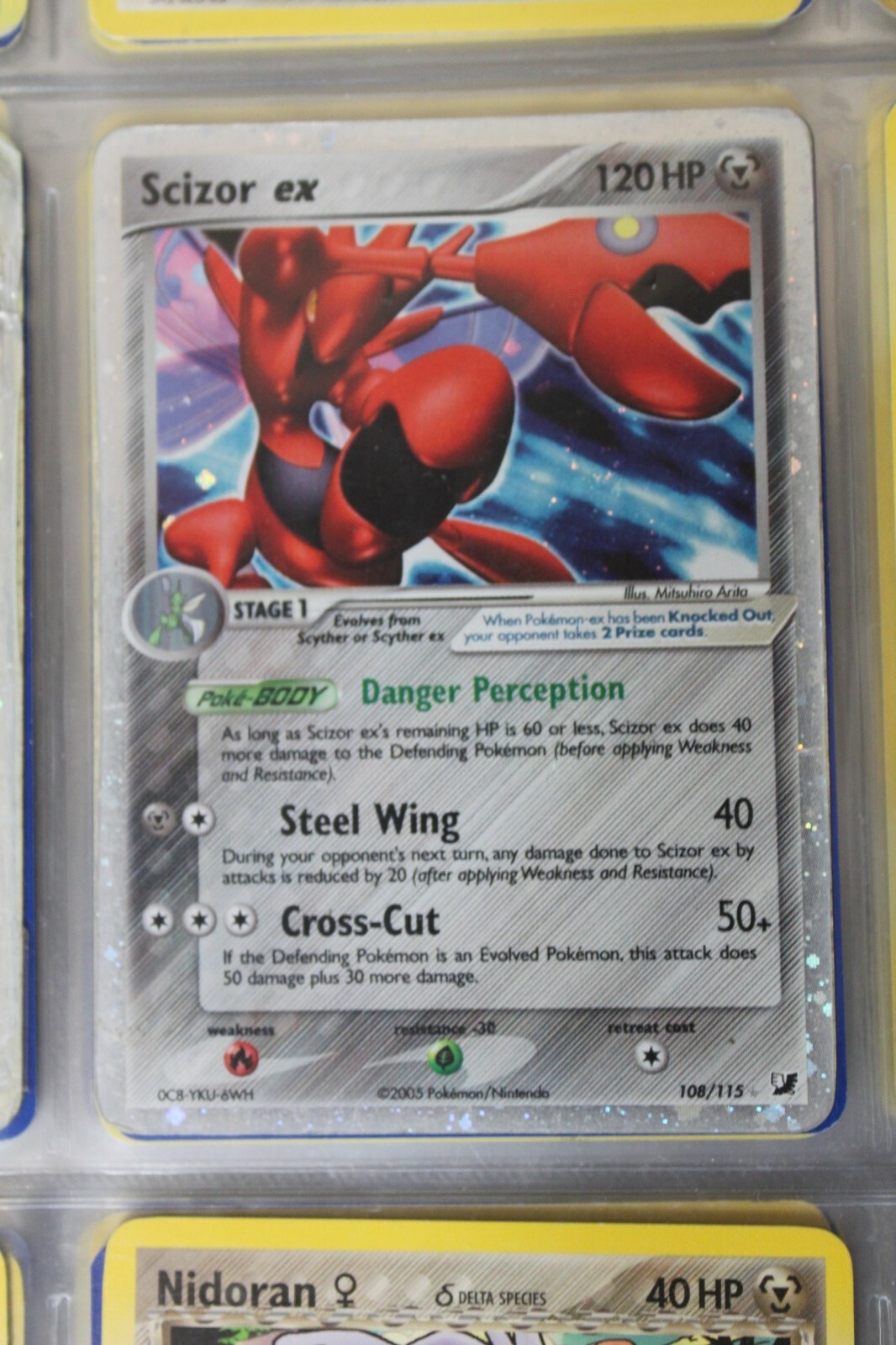 Scizor ex 108/115 Unseen Forces Holo 2005 Pokemon Card Near Mint