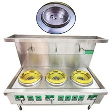 110V 13" Three-head LPG and Natural Gas Commercial Open Style Gas Stove