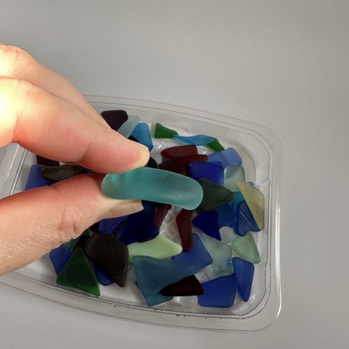 SEA GLASS One Pound Machine Tumbled Beach Glass Assorted Colors 0.5-2” - Picture 15 of 23