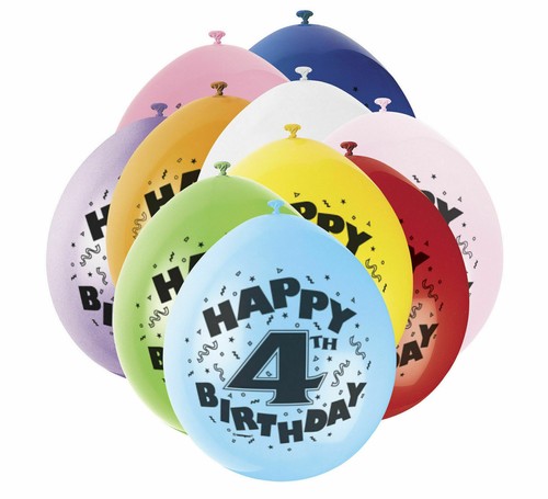 1-50 Mixed Colours. Pack of 10 Air Filled HAPPY BIRTHDAY printed Balloons-12” - Picture 5 of 41