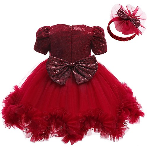 Bebé Niñas Vestido Estampado Copo de Nieve Boda Fiesta Vestidos Recién Nacido Fotografía Conjunto - Imagen 58 de 77