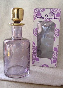 MoMo-Panache-Mouthblown-BOUQUET-Purple-Perfume-Bottle-with-Glass-Stopper-NEW-NIB